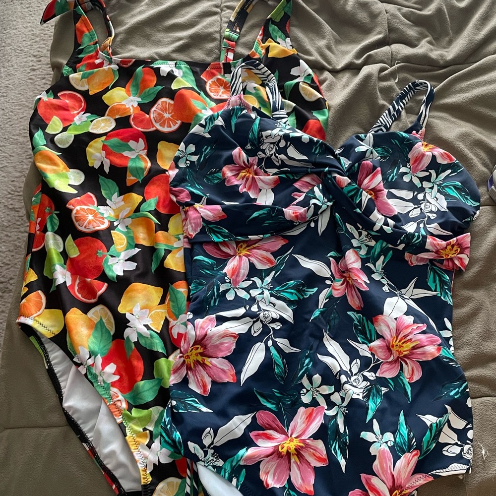 2 EUC underwire, one-piece swimsuits
